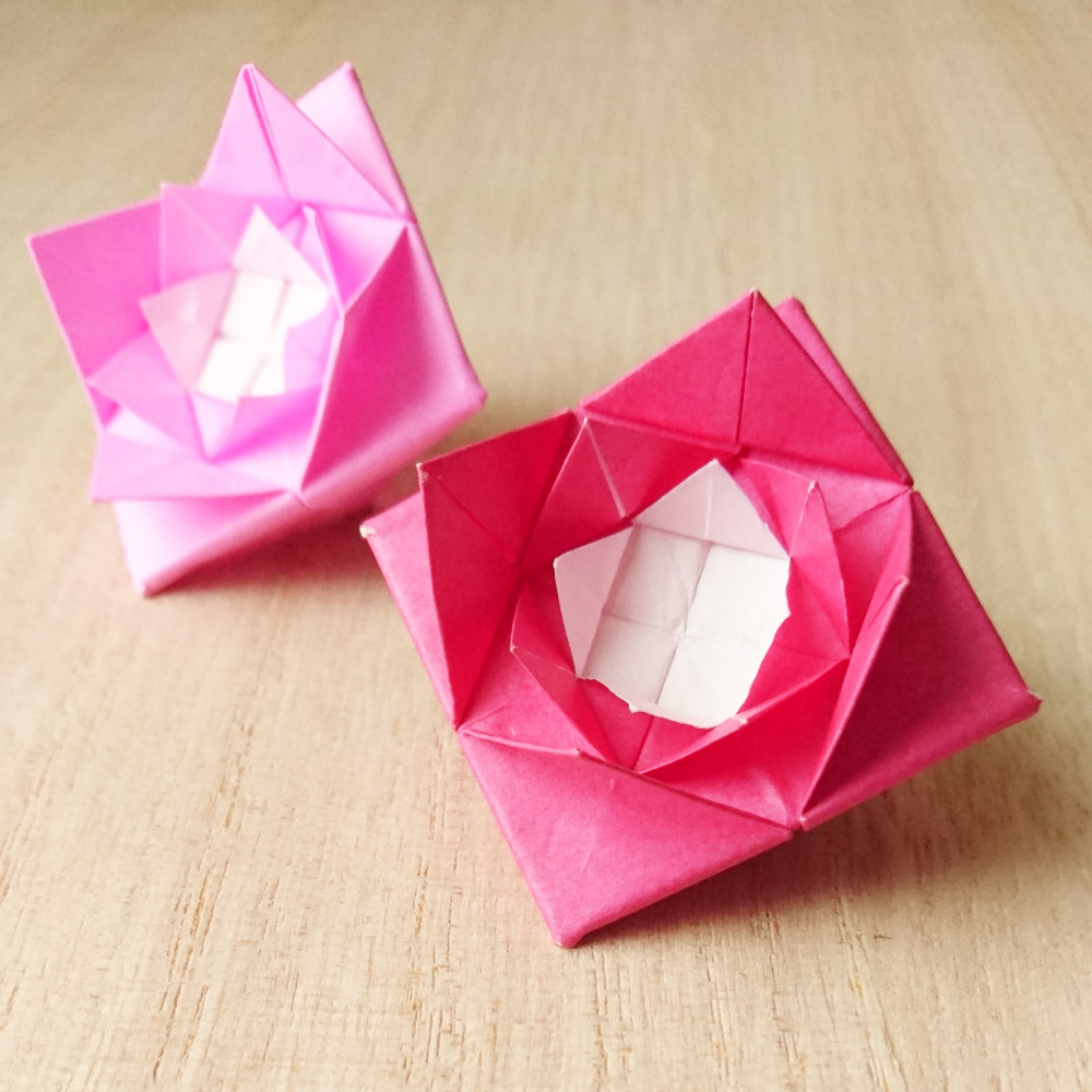 立体的にも♪折り紙の花「平面のバラ」の作り方 WEBOO[ウィーブー] 豊かな暮らしを作る