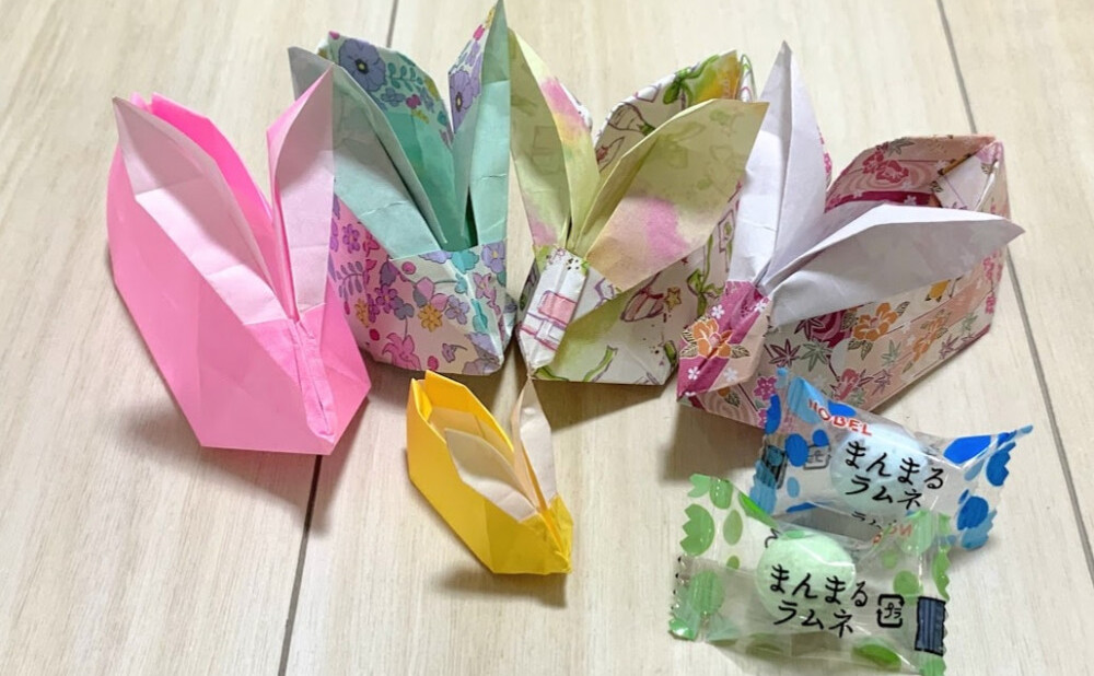 折り紙 うさぎ箱の作り方 簡単で可愛い小物 お菓子入れの折り方を紹介 Weboo ウィーブー 暮らしをつくる