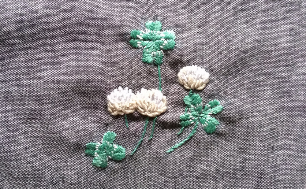 刺繍ノート バリオンステッチでクローバーの花を刺繍しよう Weboo ウィーブー 暮らしをつくる