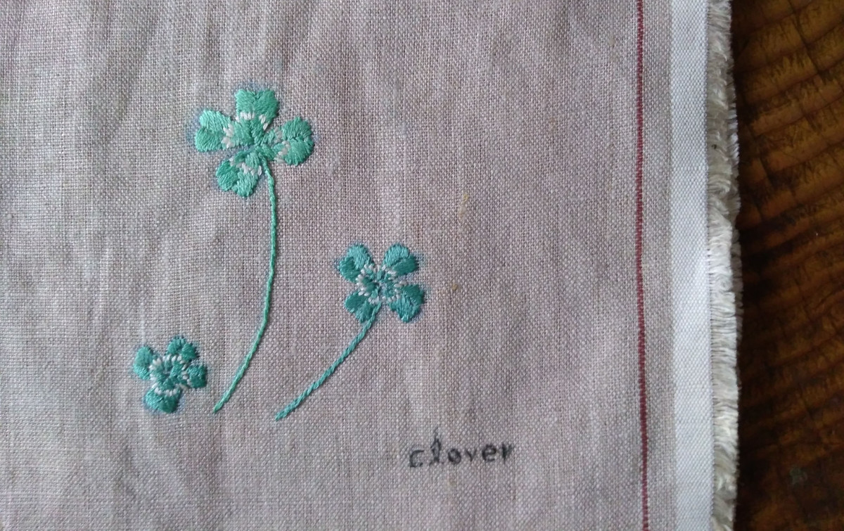 刺繍ノート サテンステッチで四つ葉のクローバーを刺繍しよう Weboo ウィーブー 暮らしをつくる