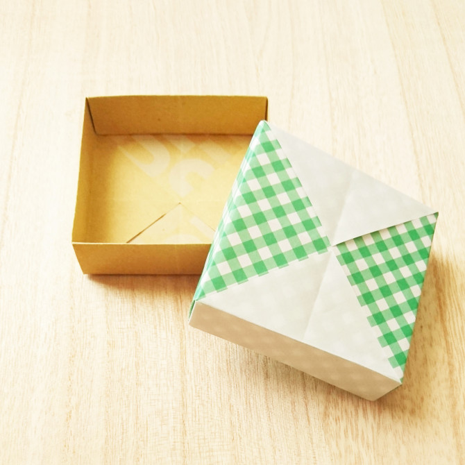 折り紙の ふた付き箱 の折り方 Weboo ウィーブー 暮らしをつくる