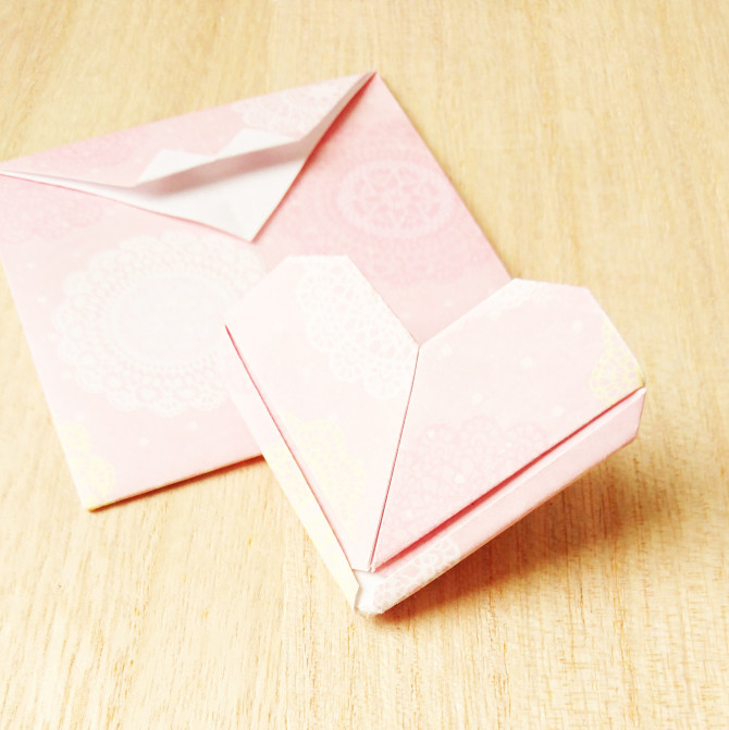 【折り紙でハート】長方形な手紙の作り方！バレンタインにぴったりの可愛い簡単な折り方を紹介 WEBOO[ウィーブー