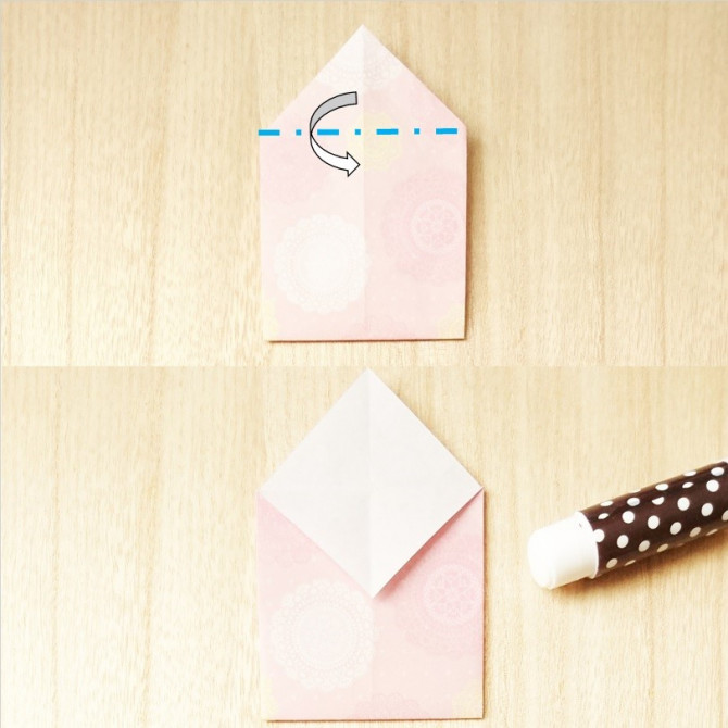 長方形で作る折り紙の ハートの手紙 の作り方 Weboo ウィーブー 暮らしをつくる