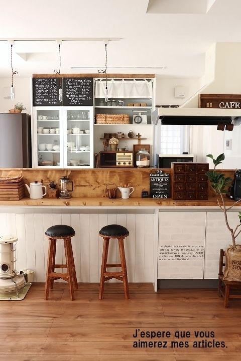 カフェ風キッチンはこうつくる お洒落感たっぷりの実例アイデア 21選 Weboo ウィーブー 暮らしをつくる