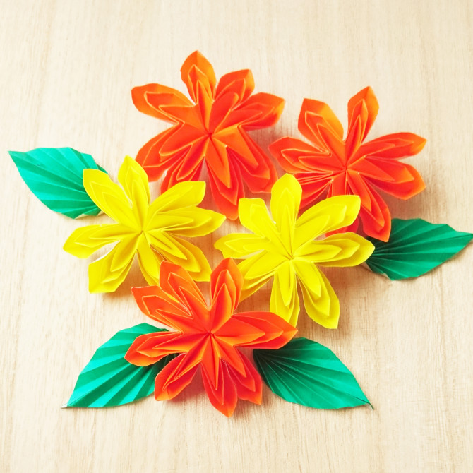 折り紙の花 平面 立体の作り方まとめ 1枚で作る簡単な折り方から本格派アイデア Weboo ウィーブー 暮らしをつくる